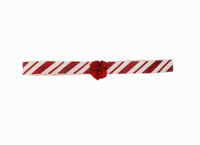 Candy Cane Glitter Christmas Lingerie Leg Garter With Red Bow