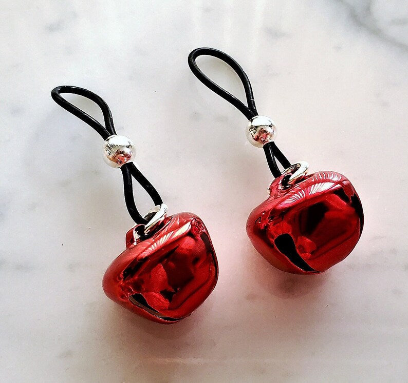 Red Gold Silver Jingle Bell Nipple Noose Non Pierced Jewelry