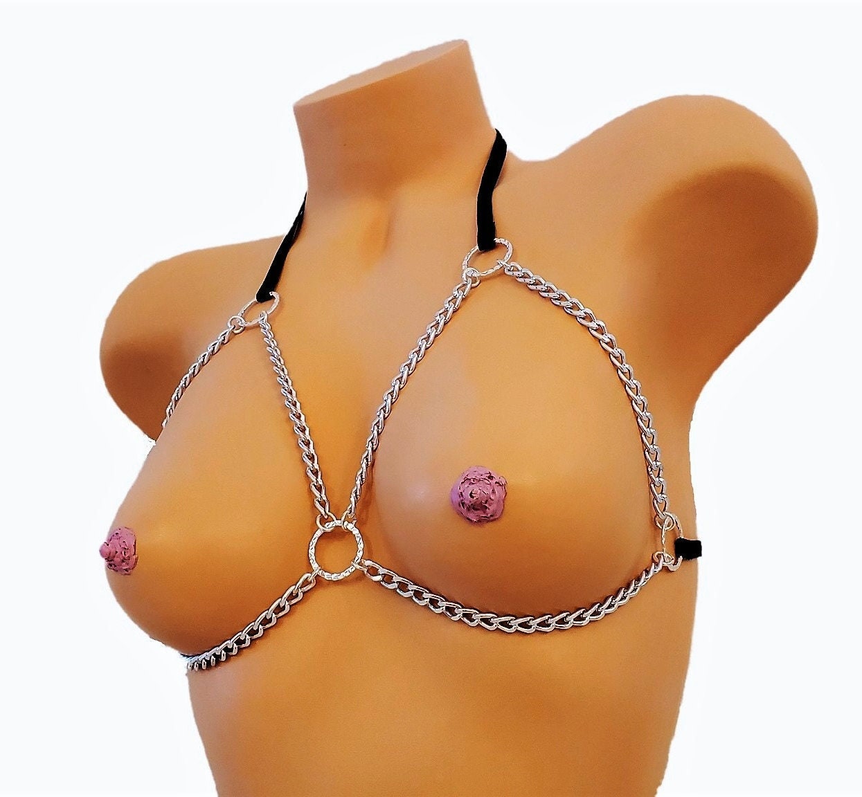 Aluminum Chain Fetish Lingerie Bra Harness For Women