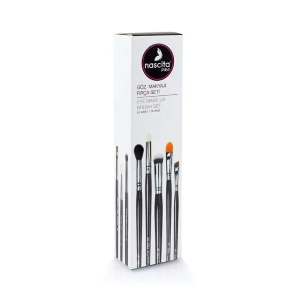 Nascita 10-Piece Eye Makeup Brush Set for Precision Blending