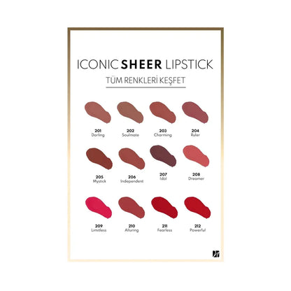 Note Iconic Sheer Lipstick in 203 Charming for Hydrated Lips