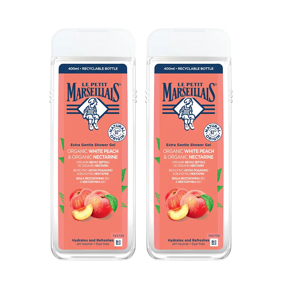 Le Petit Marseillais Peach &amp; Nectarine Shower Gel Duo 2x400ml