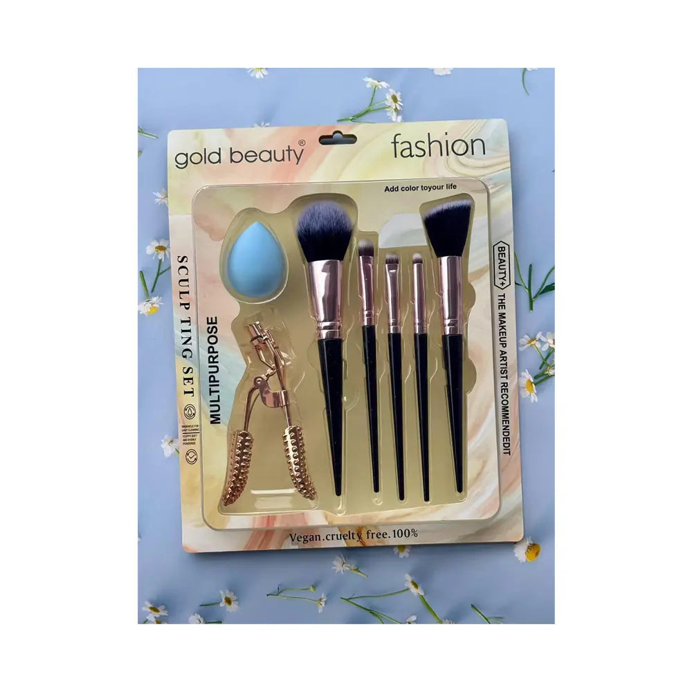 Gold Beauty EP-742 7-Piece Makeup Brush Set
