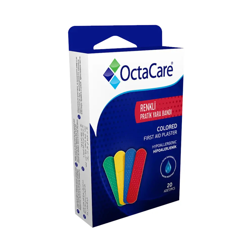 Octacare Colored Adhesive Bandages for Kids &amp; Adults 20 Count