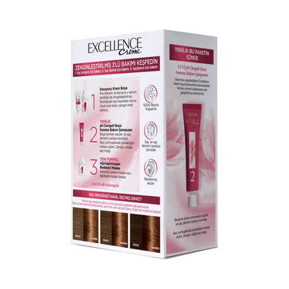 Loreal Excellence Creme Hair Color 6-35 Chocolate Brown