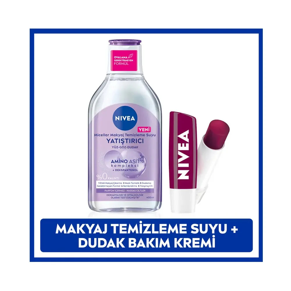 Nivea Micellar Cleansing Water &amp; Blackberry Lip Balm Set