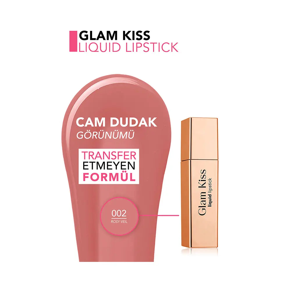 Flormar Glam Kiss Lipstick 002 Rosy Veil 4g