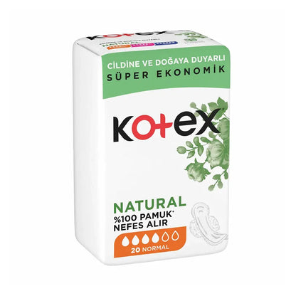 Kotex Natural Quadro Normal Pads for Gentle Protection 20 Count