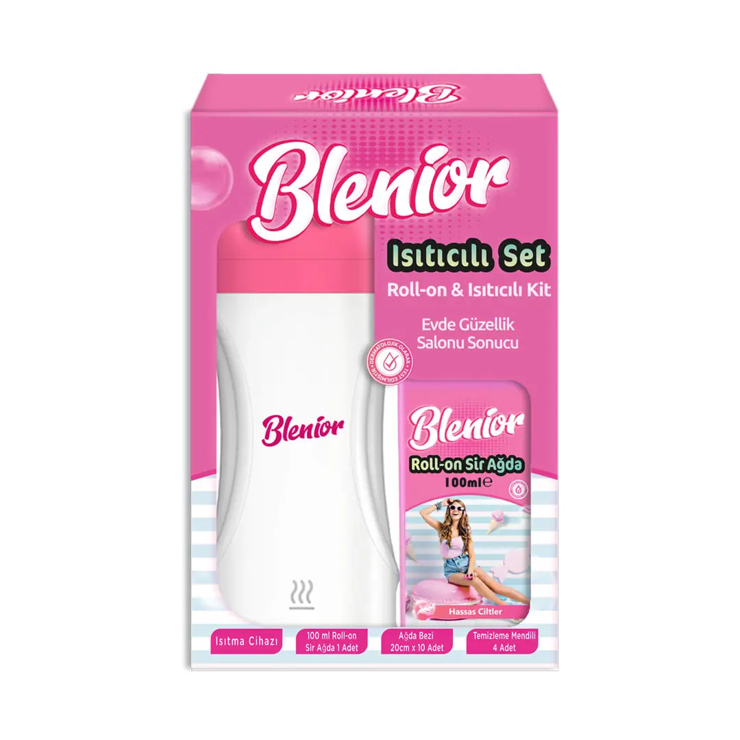 Blenior Roll-On Wax &amp; Heater Kit for Smooth Skin