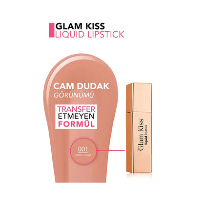 Flormar Glam Kiss Lipstick 001 Naked Glow 3g