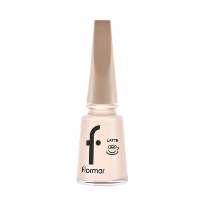 Flormar Latte Glossy Nail Polish 001 Vanilla Cream