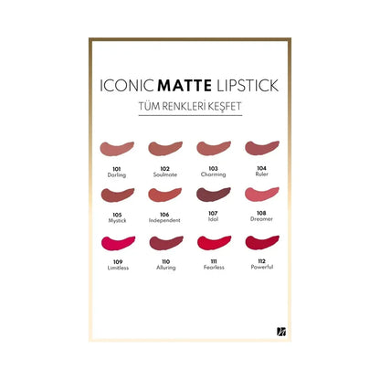Note Iconic Matte Lipstick in 106 Independent - Velvet Finish