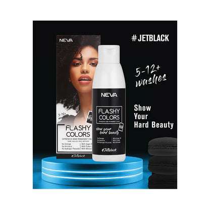 Neva Flashy Colors Semi-Permanent Hair Color Black 100ml