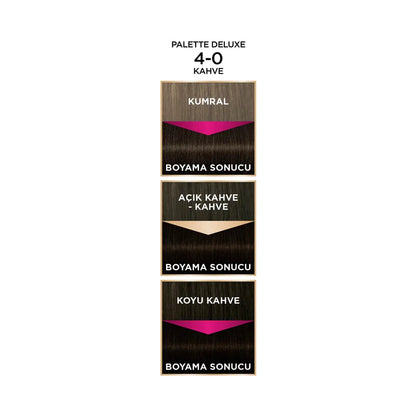Palette Deluxe 4-0 Kahve Sa� Boyasõ - Professional Brown Hair Dye for Vibrant Color