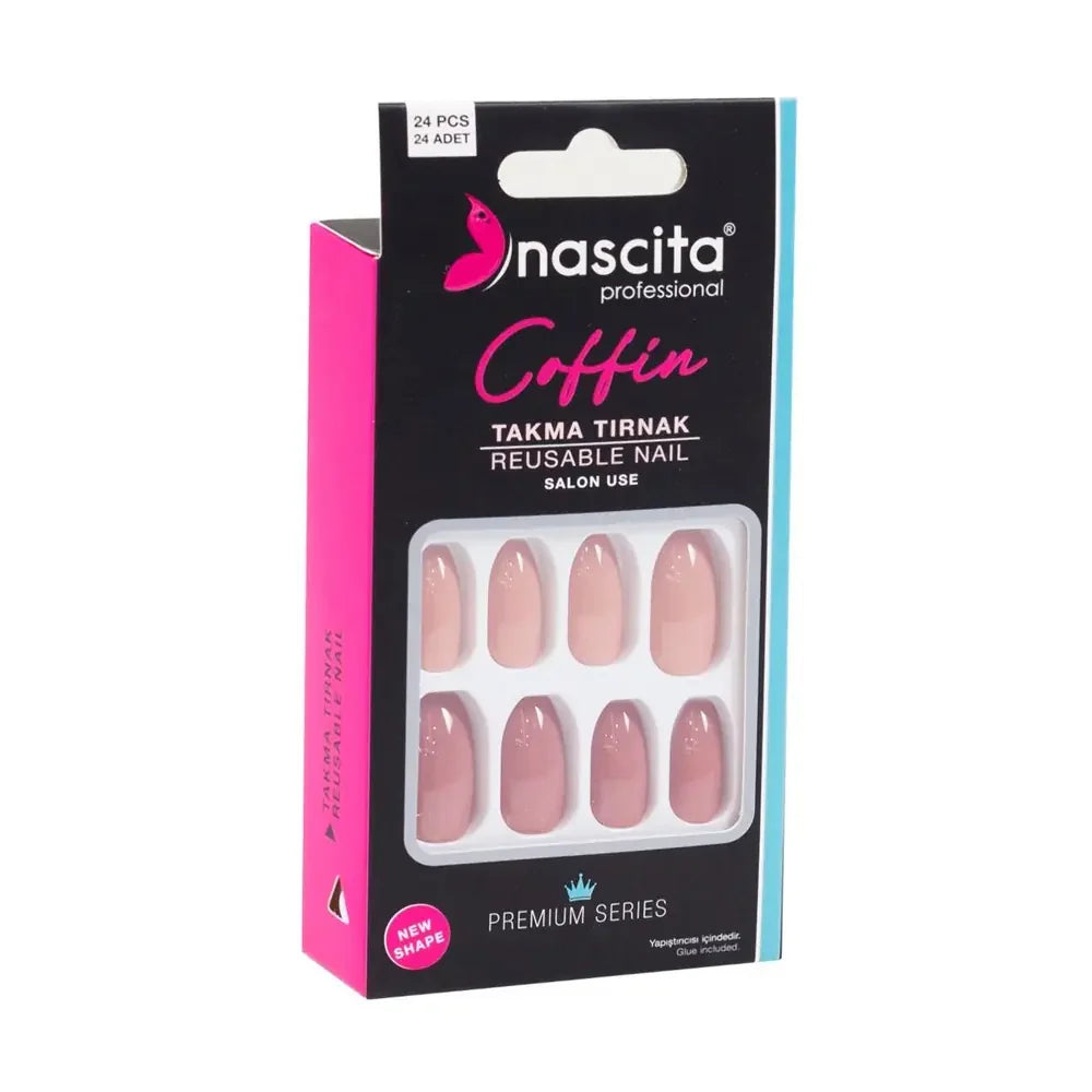 Nascita Coffin Press-On Nails in S147 - 24 Pieces