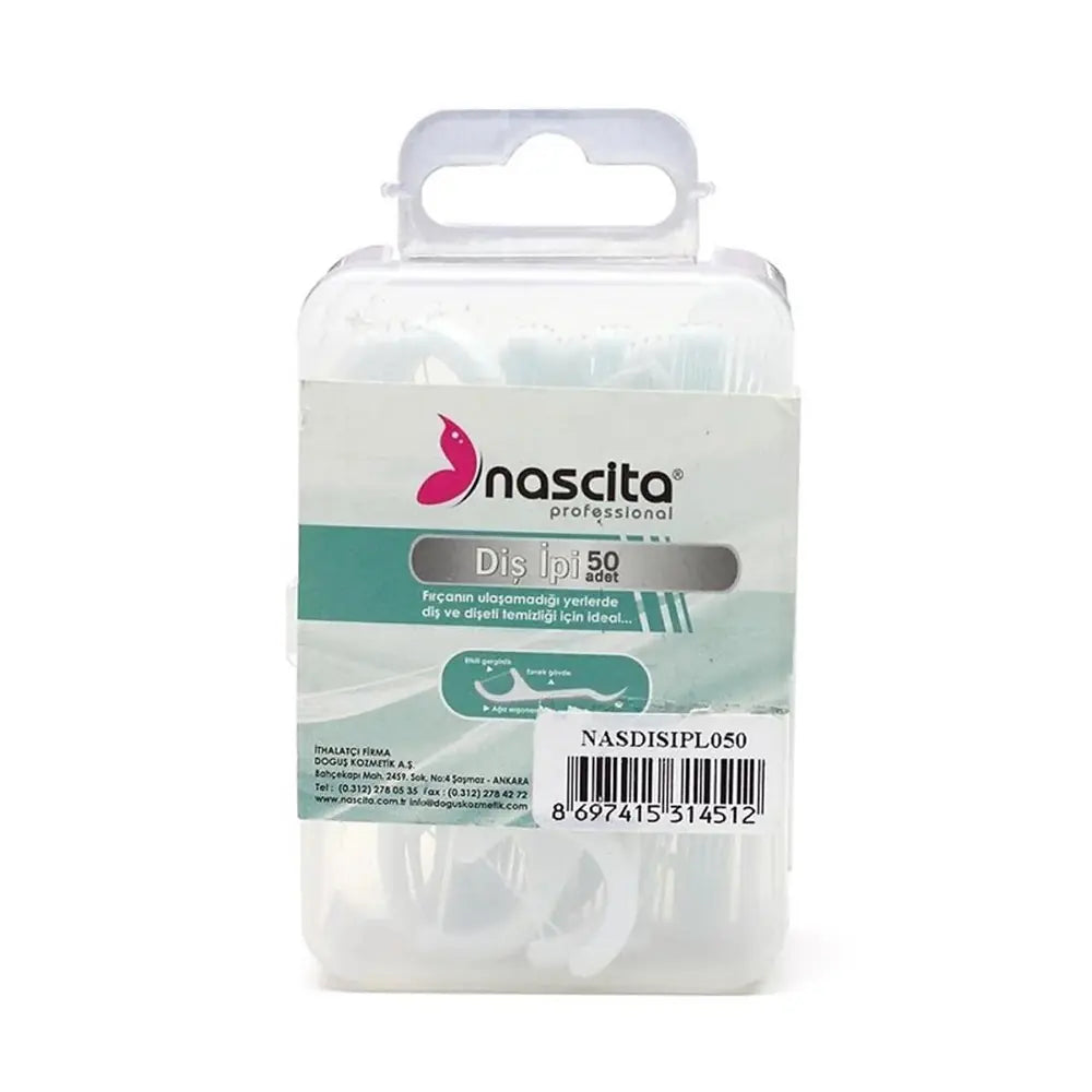 Nascita Dental Floss Picks with Built-In Toothpick 50 pcs