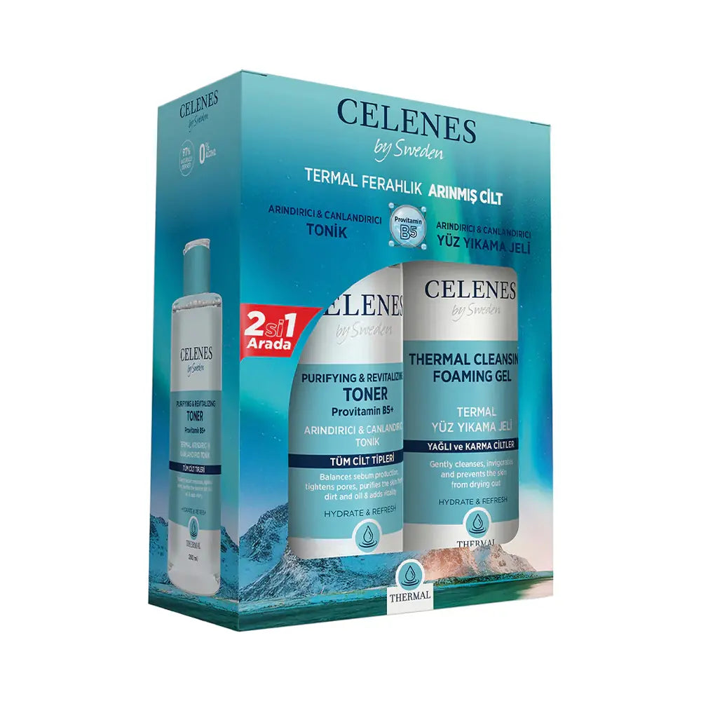 Celenes Thermal Cleansing Gel &amp; Purifying Tonic Set