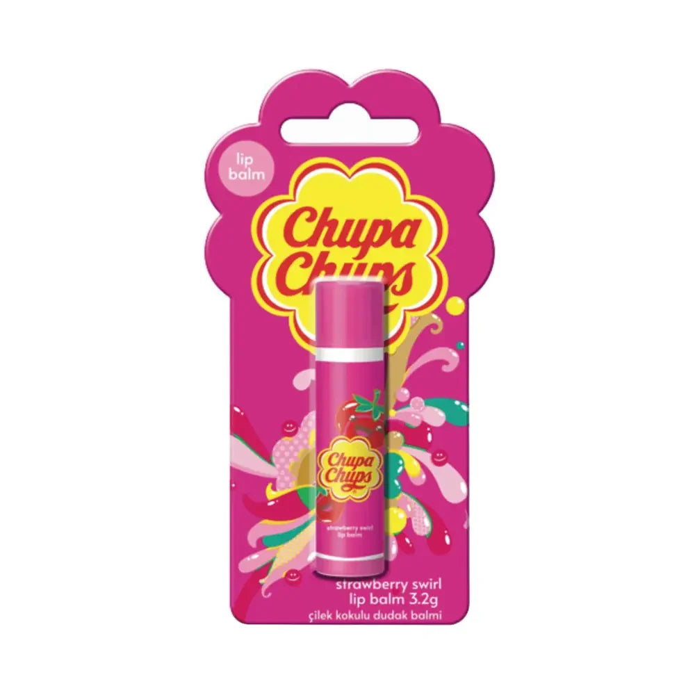 Chupa Chups Strawberry Lip Balm for Dry Lips 3.2g