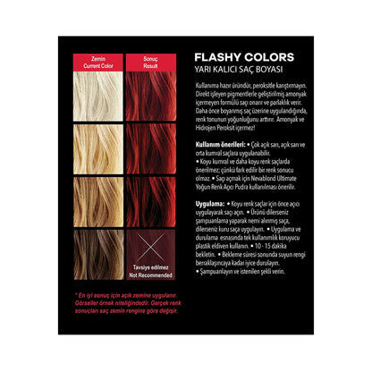 Neva Flashy Colors Semi-Permanent Hair Dye in Red 100ml