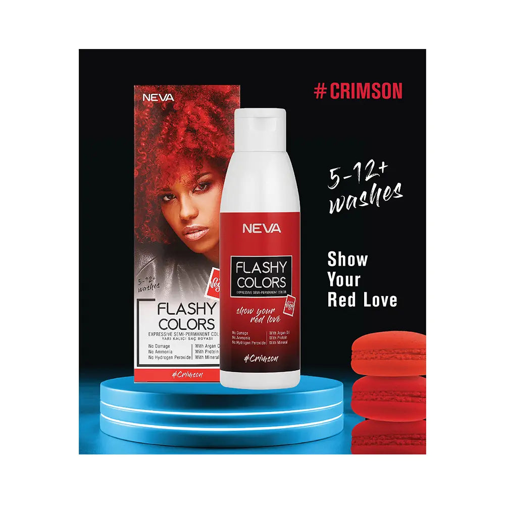 Neva Flashy Colors Semi-Permanent Hair Dye in Red 100ml