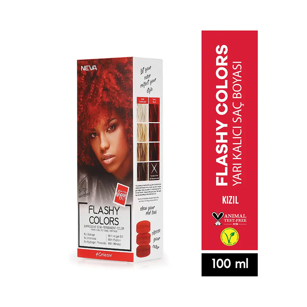 Neva Flashy Colors Semi-Permanent Hair Dye in Red 100ml