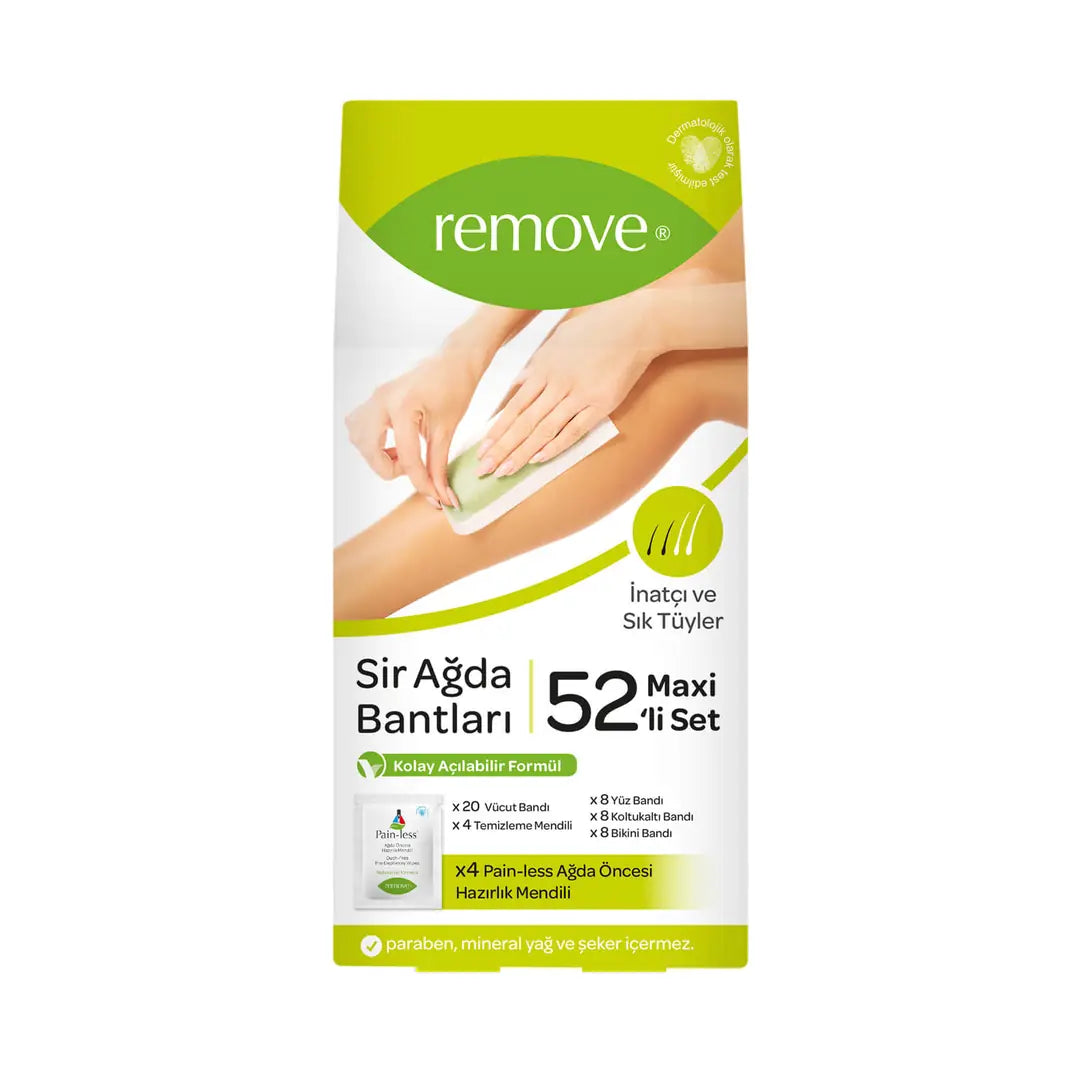 Remove Wax Strips for Stubborn &amp; Thick Hair 52-Pack