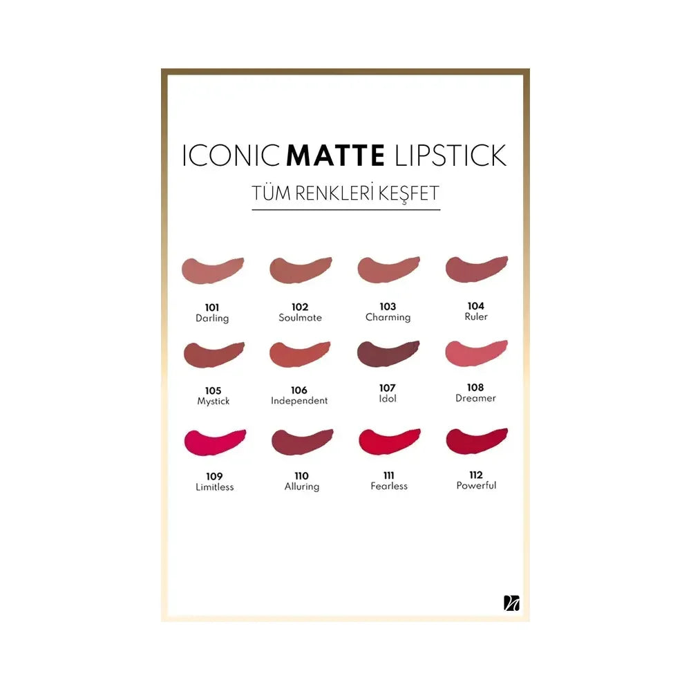 Note Iconic Matte Lipstick 104 Ruler Velvet Finish