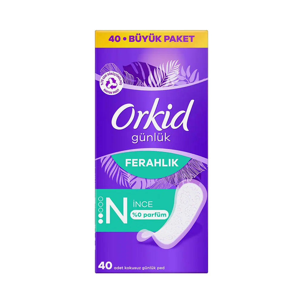 Orkid Yaprak Normal Daily Panty Liners for Freshness 40 Count