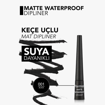 Flormar Matte Waterproof Dipliner in 001 Black 2.5ml