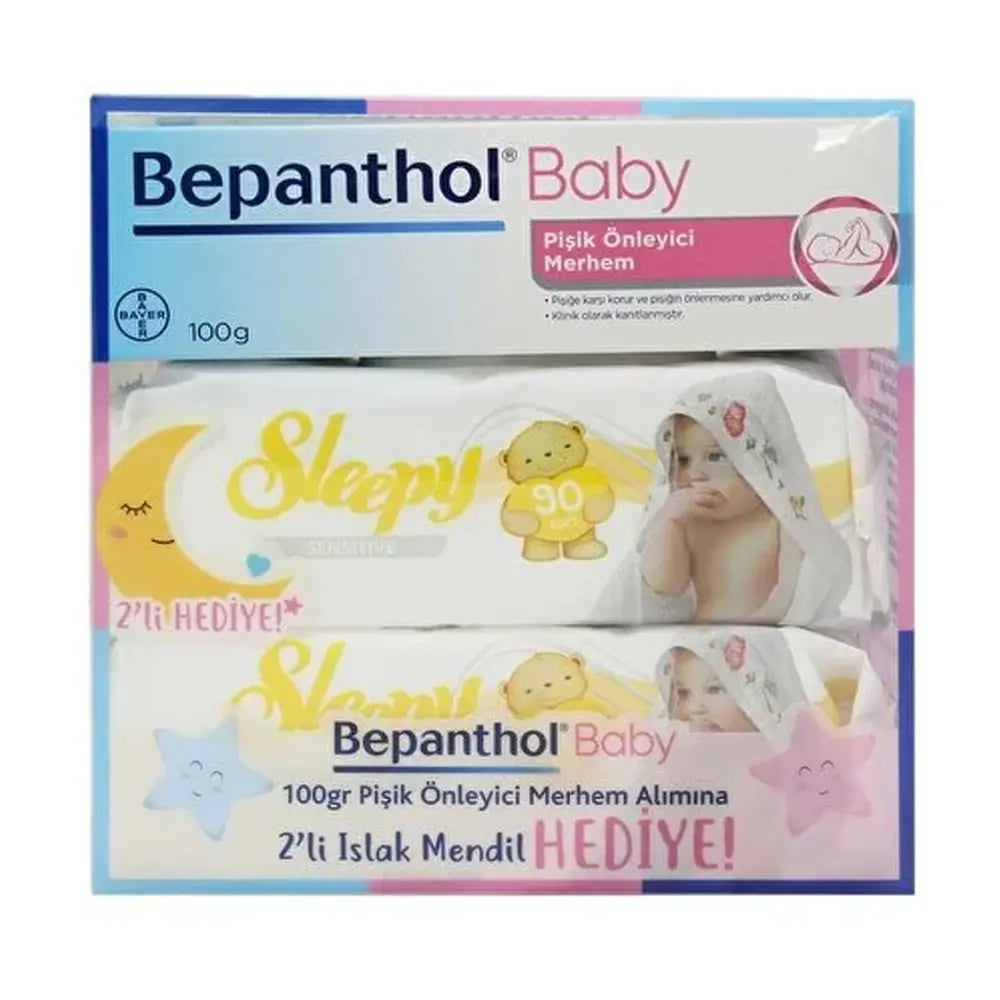 Bepanthol Baby Diaper Care Ointment 100g &amp; Wet Wipes Set
