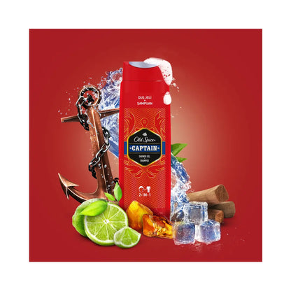 Old Spice Captain Shower Gel &amp; Shampoo for Freshness 400ml