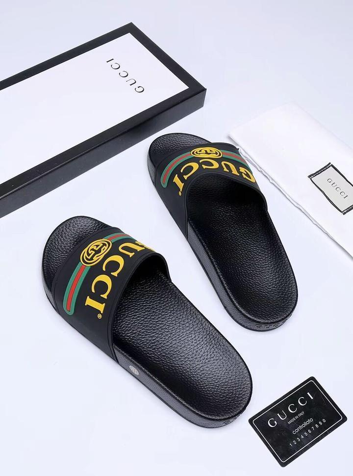 Gucci Leather Slippers - Men&