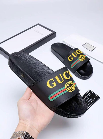 Gucci Leather Slippers - Men&