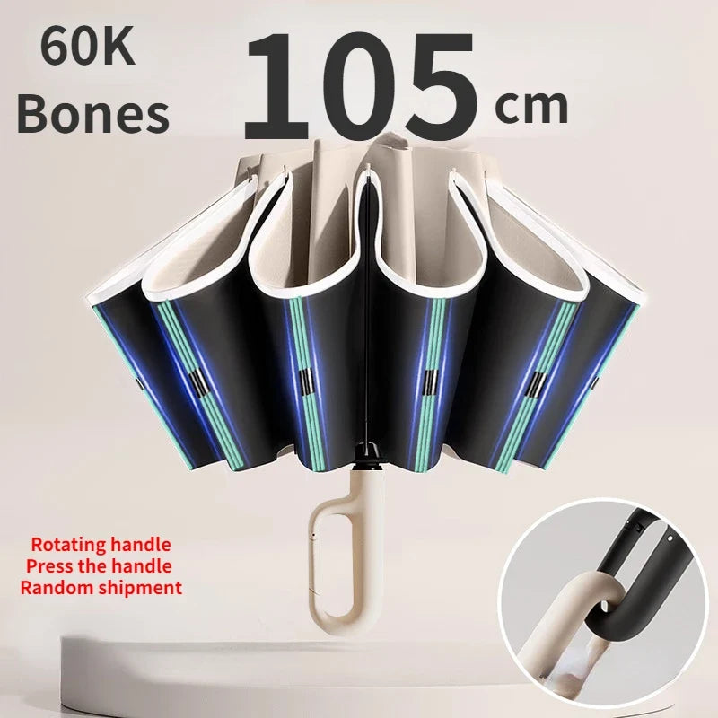 StormGuard Reverse Fold Umbrella | Windproof &amp; UV Protection Travel Companion