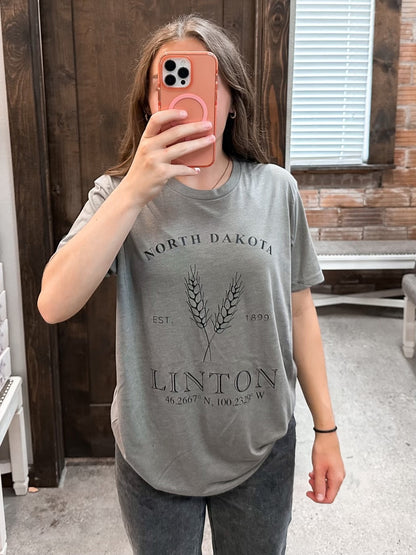 Linton ND Est. 1899 Tee - Venetian Gray