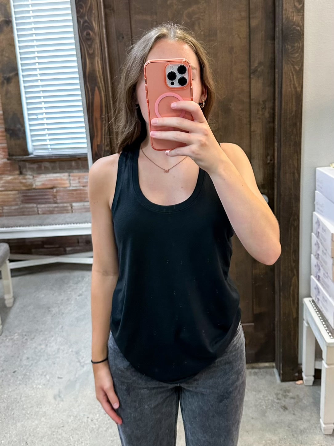 Once A Lion Tank - Black