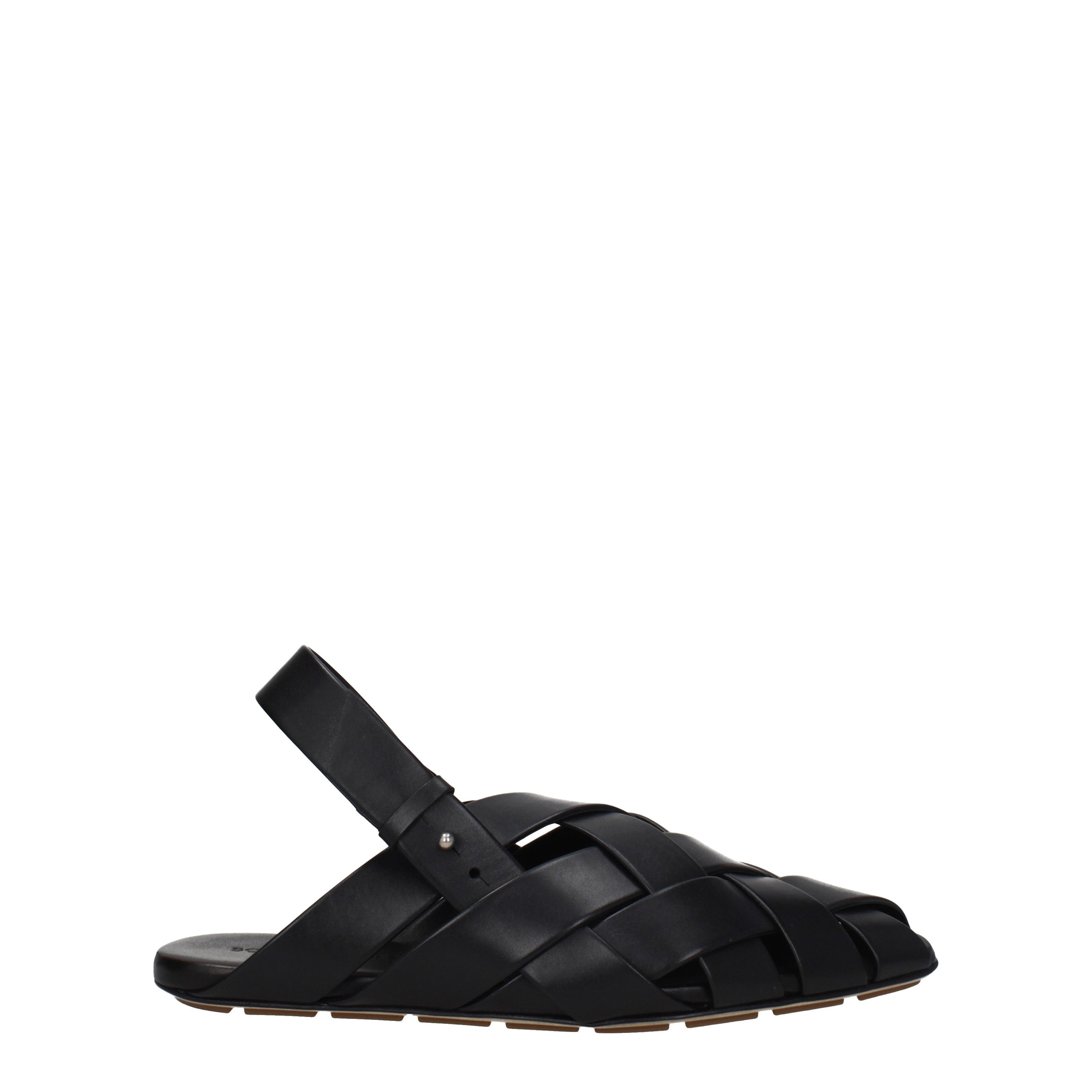 Bottega Veneta Sandali Uomo Pelle Nero