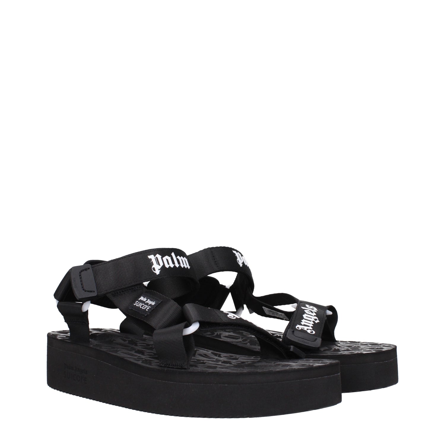 Palm Angels Sandali Suicoike Uomo Tessuto Nero