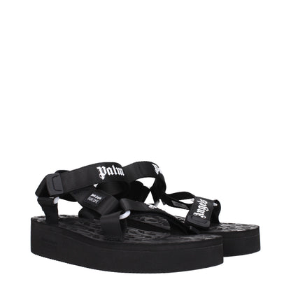 Palm Angels Sandali Suicoike Uomo Tessuto Nero