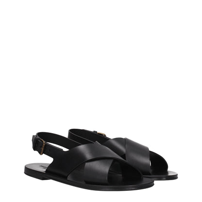 Saint Laurent Sandali Uomo Pelle Nero