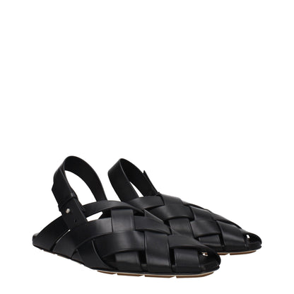 Bottega Veneta Sandali Uomo Pelle Nero