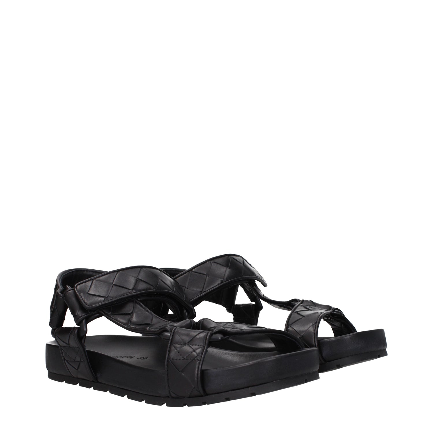 Bottega Veneta Sandali Uomo Pelle Nero