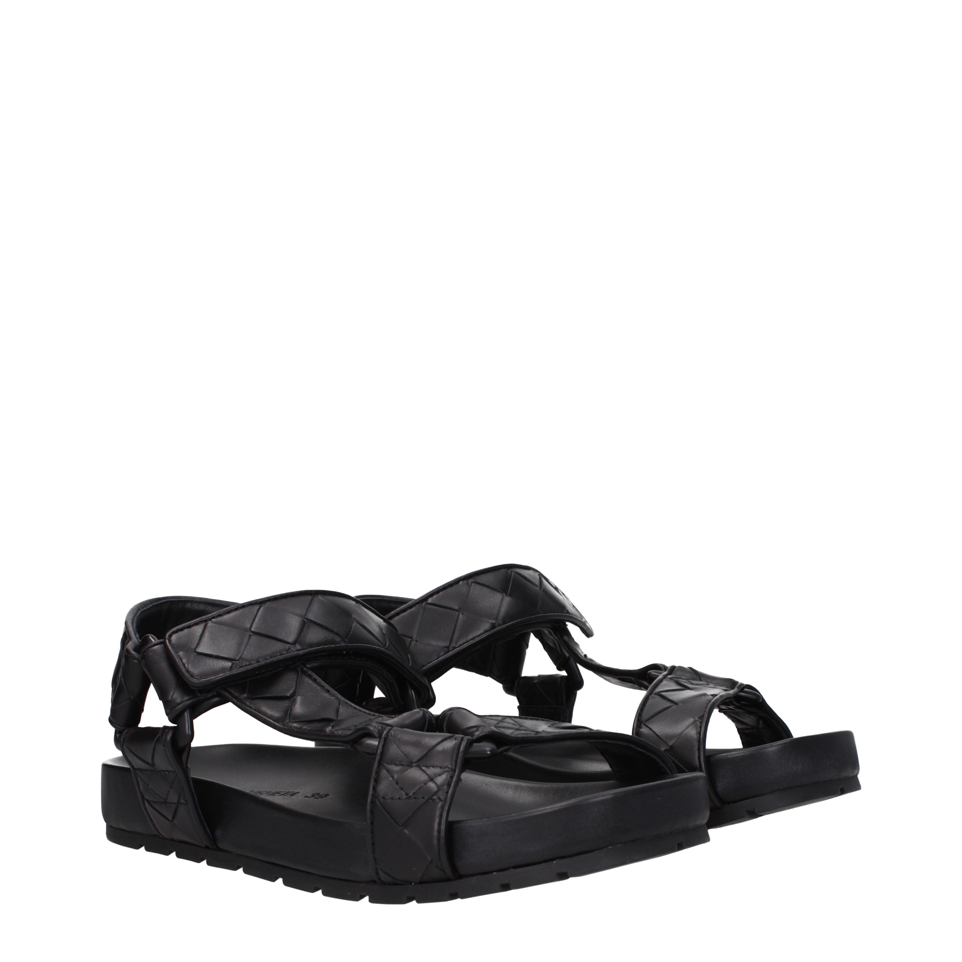 Bottega Veneta Sandali Uomo Pelle Nero