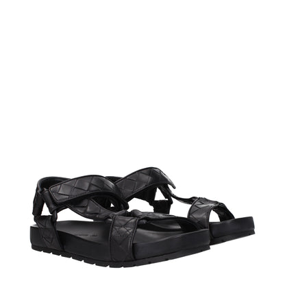 Bottega Veneta Sandali Uomo Pelle Nero