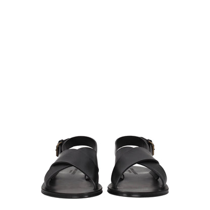 Saint Laurent Sandali Uomo Pelle Nero