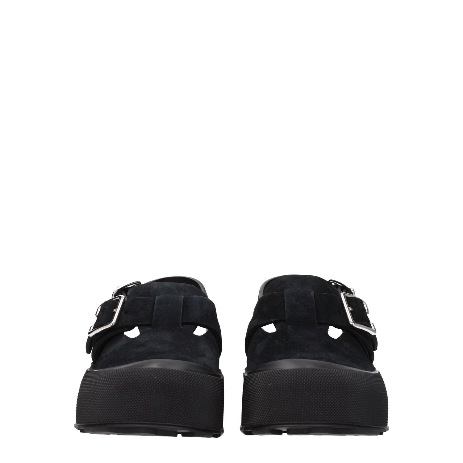 Alexander McQueen Sandali Uomo Camoscio Nero