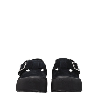 Alexander McQueen Sandali Uomo Camoscio Nero