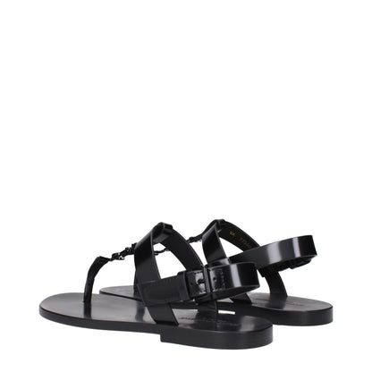 Saint Laurent Sandali Cassandre  Uomo Pelle Nero