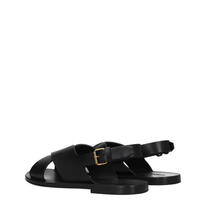 Saint Laurent Sandali Uomo Pelle Nero