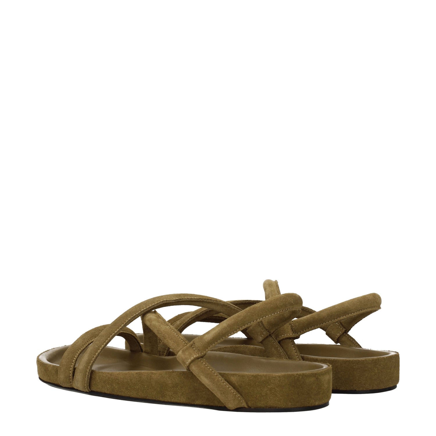 Isabel Marant Sandali Uomo Camoscio Verde/Talpa